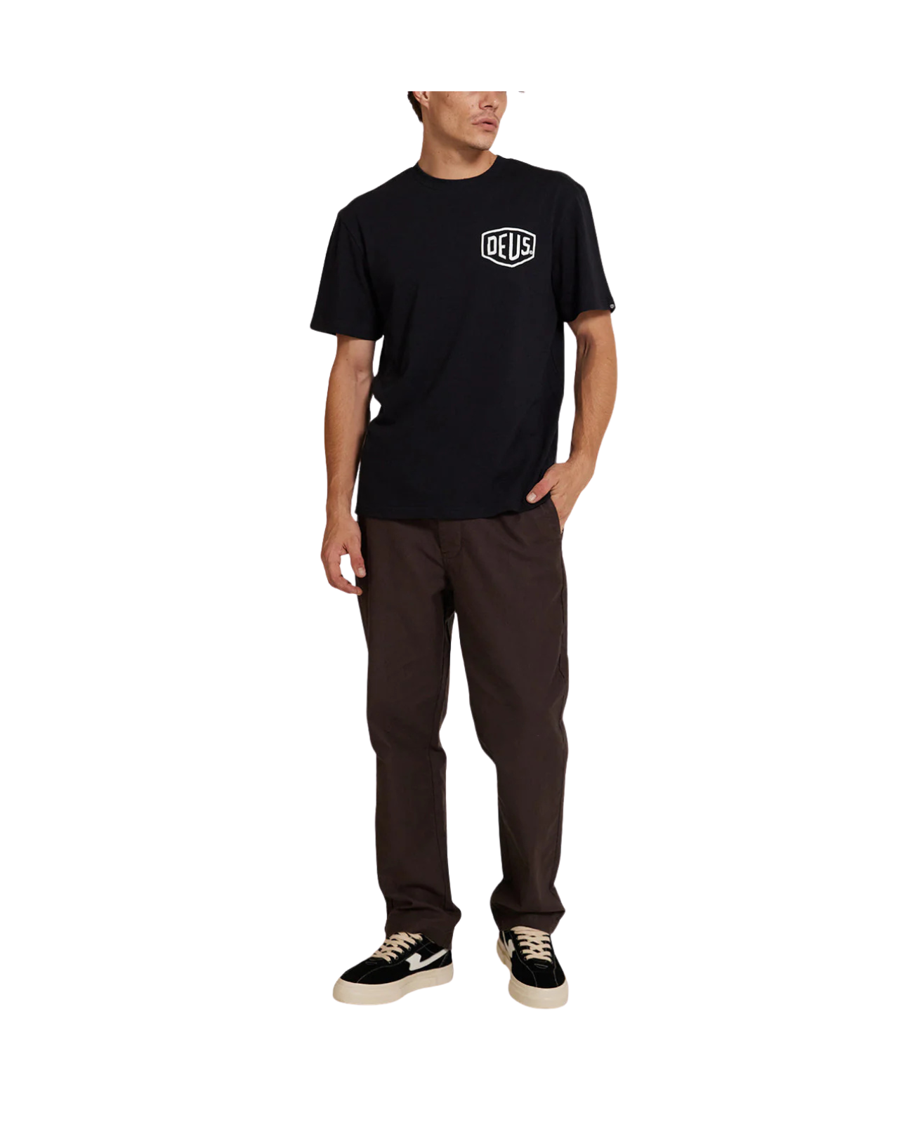 DEUS EX MACHINA FRONTAGE TEE - BLACK