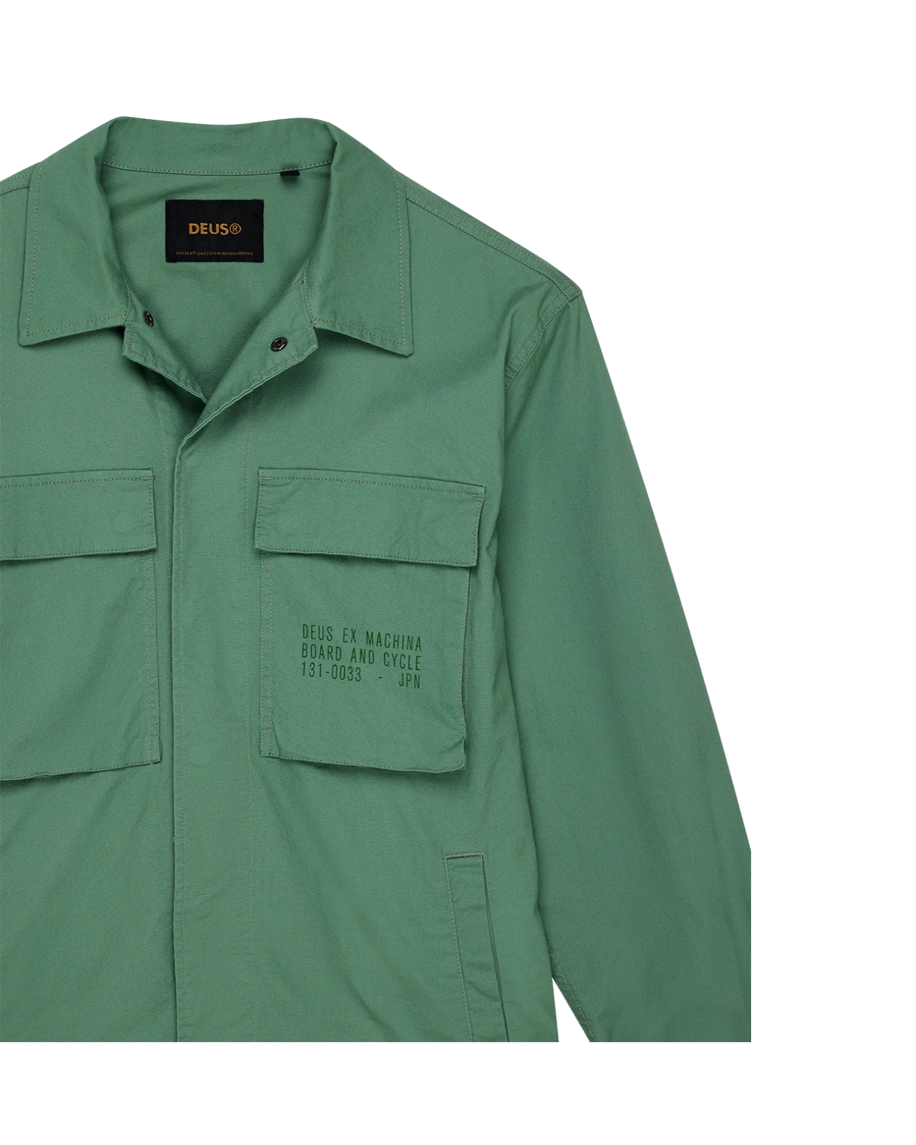 DEUS EX MACHINA TOMMY POPLIN SURF SHIRT - SHALE GREEN