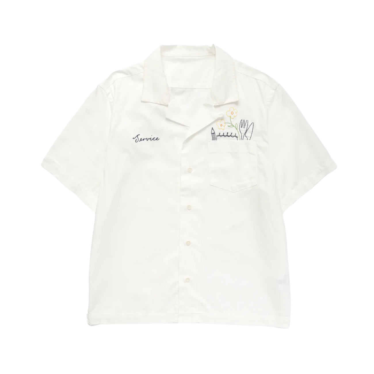 SERVICE WORKS LIGHT TWILL NECESSITIES SHIRT - OFF WHITE