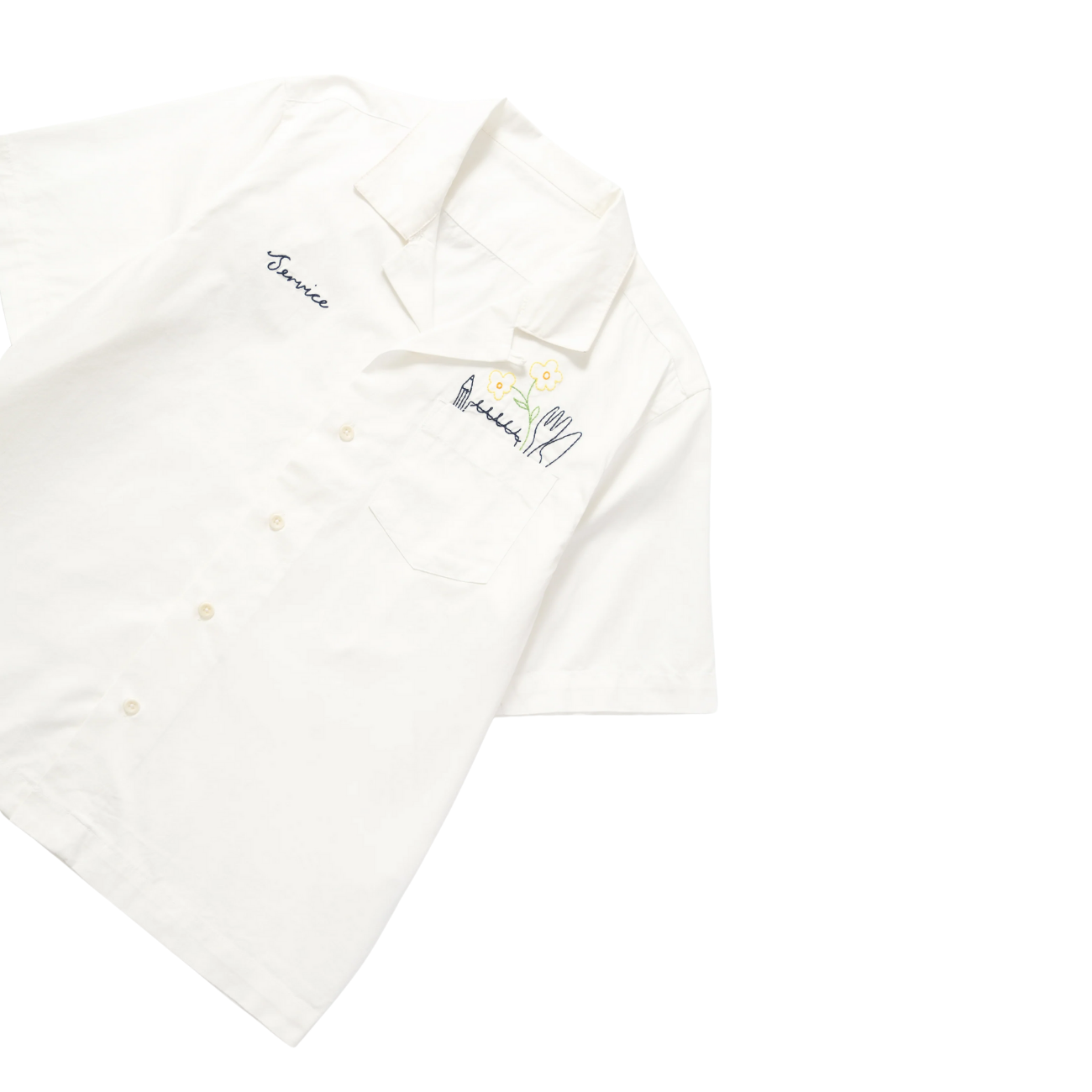 SERVICE WORKS LIGHT TWILL NECESSITIES SHIRT - OFF WHITE