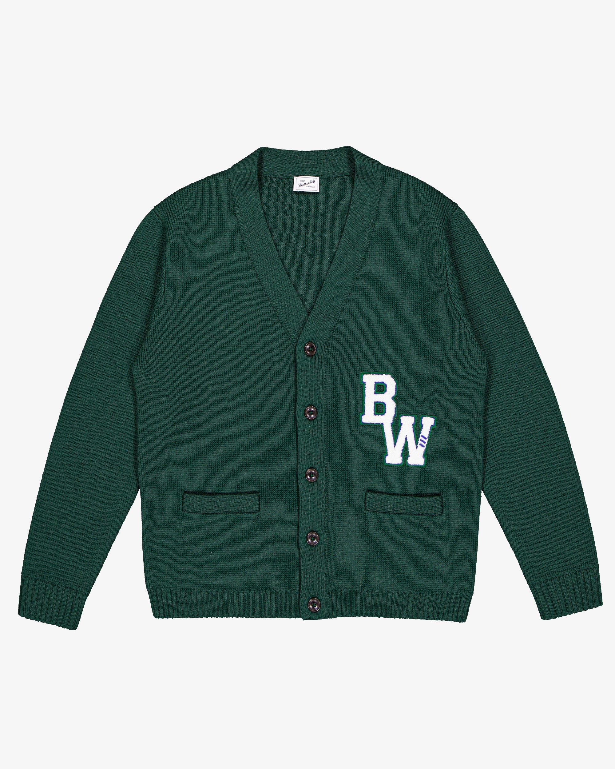 BROTHERWOLF COLLEGE CARDIGAN - GREEN