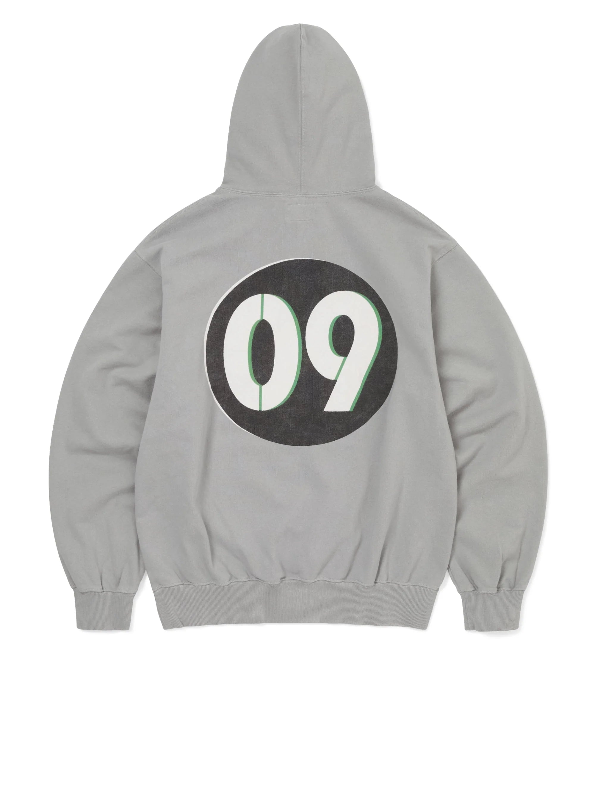 THISISNEVERTHAT - CIRCLED NUMBER HOODIE - CONCRETE