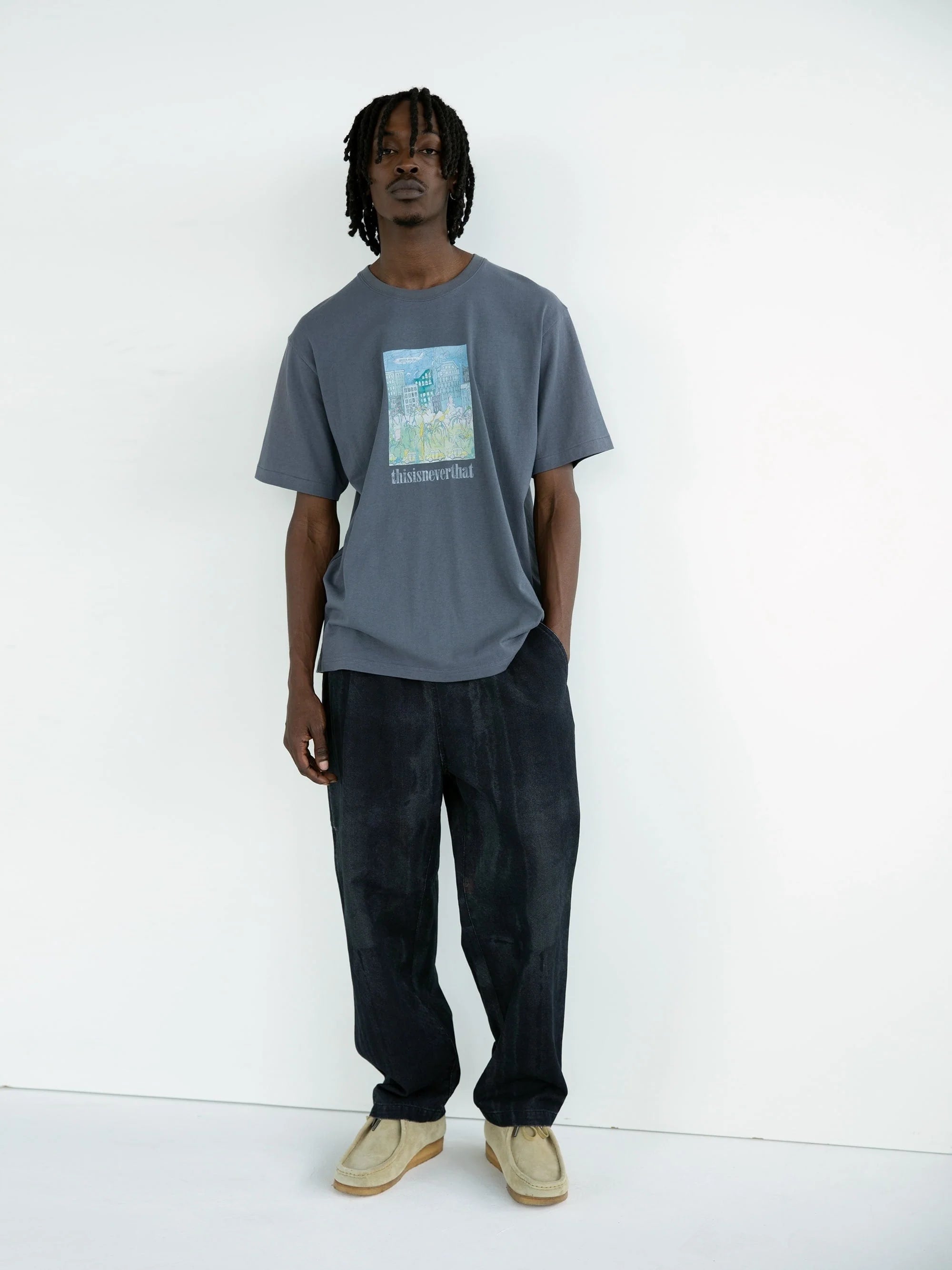 THISISNEVERTHAT CITY & PARK TEE - DARK GREY