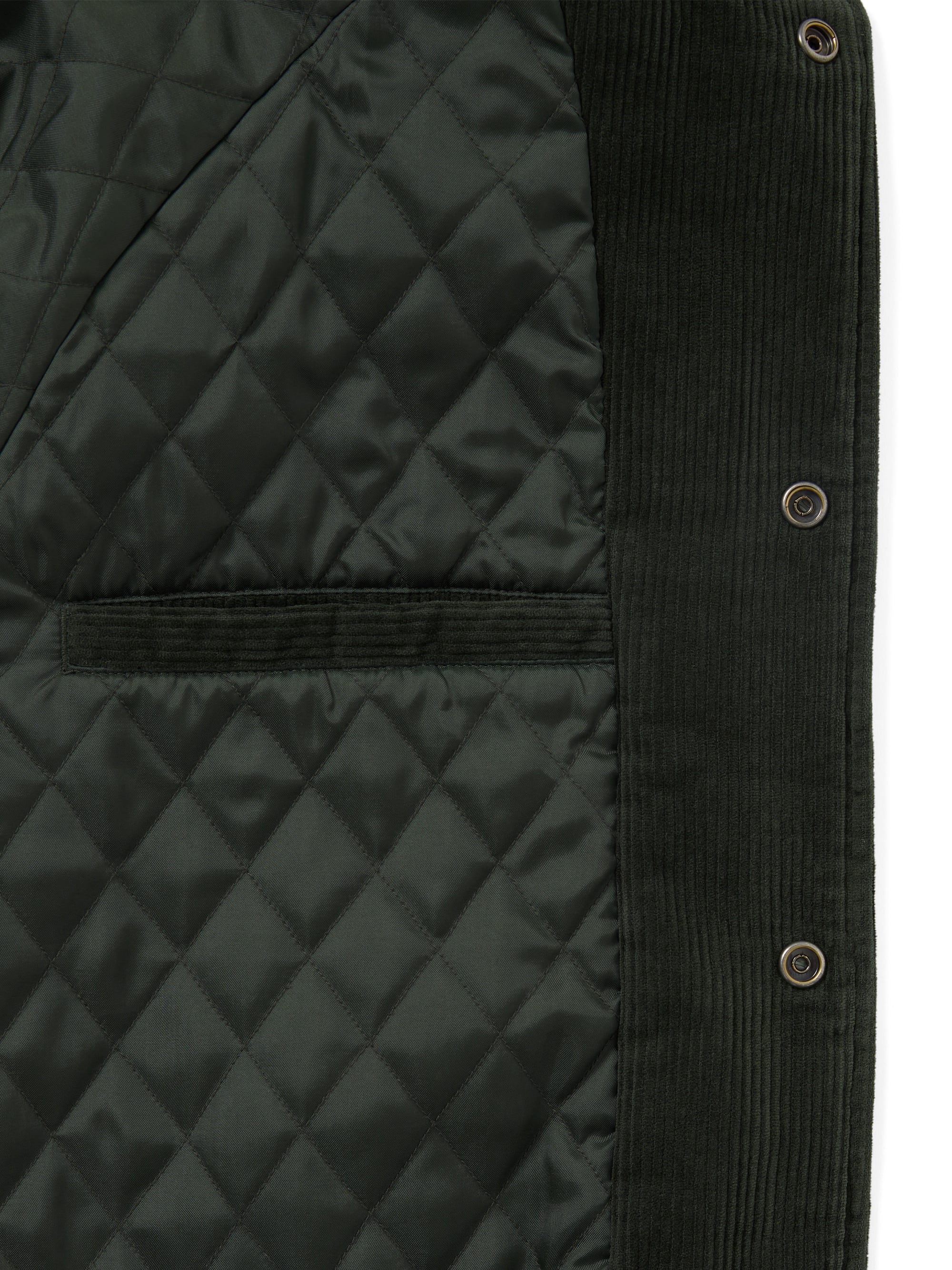 THISISNEVERTHAT - CORDUROY VARSITY JACKET - GREEN