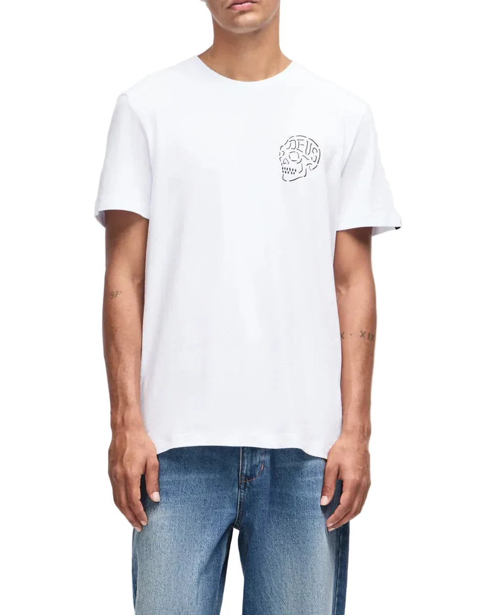 Deus Ex Machina Venice Skull Tee — White — front view