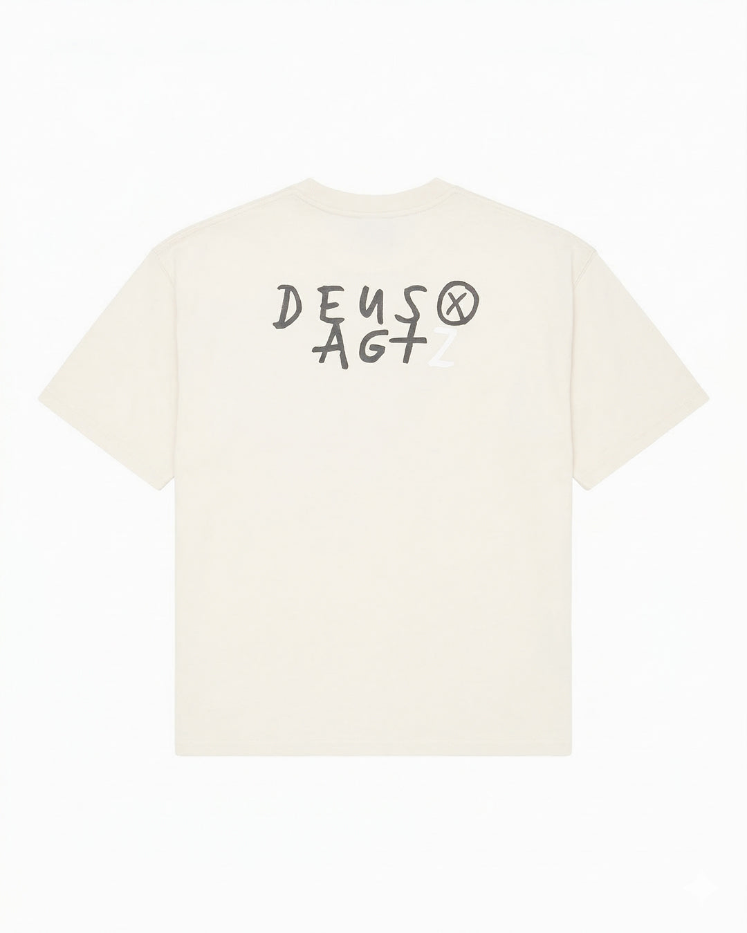 Deus x AGTZ Twin Tail Series Tee - Bone White|Flatlay