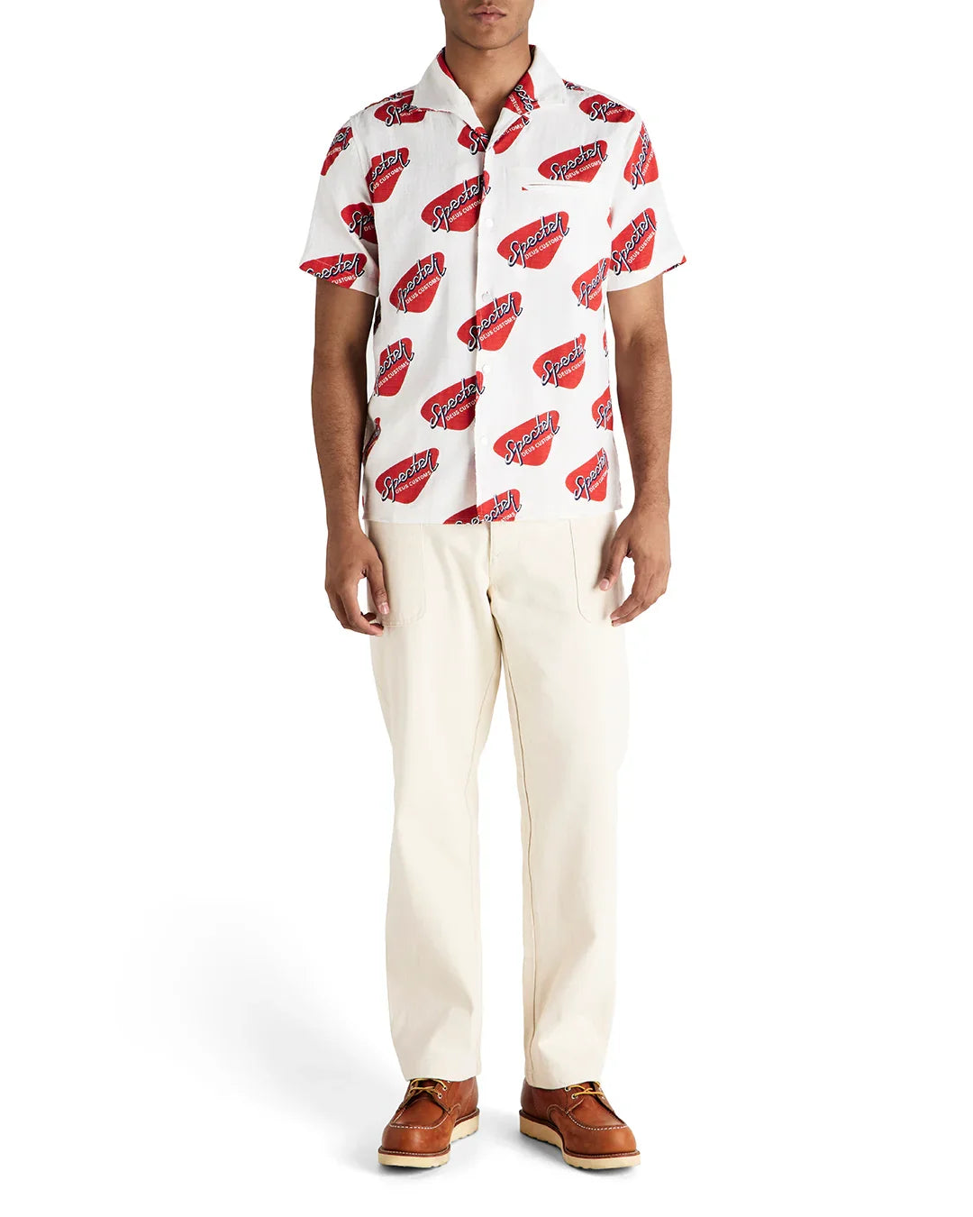 DEUS EX MACHINA SPECTER STAMP SS SHIRT - VINTAGE WHITE