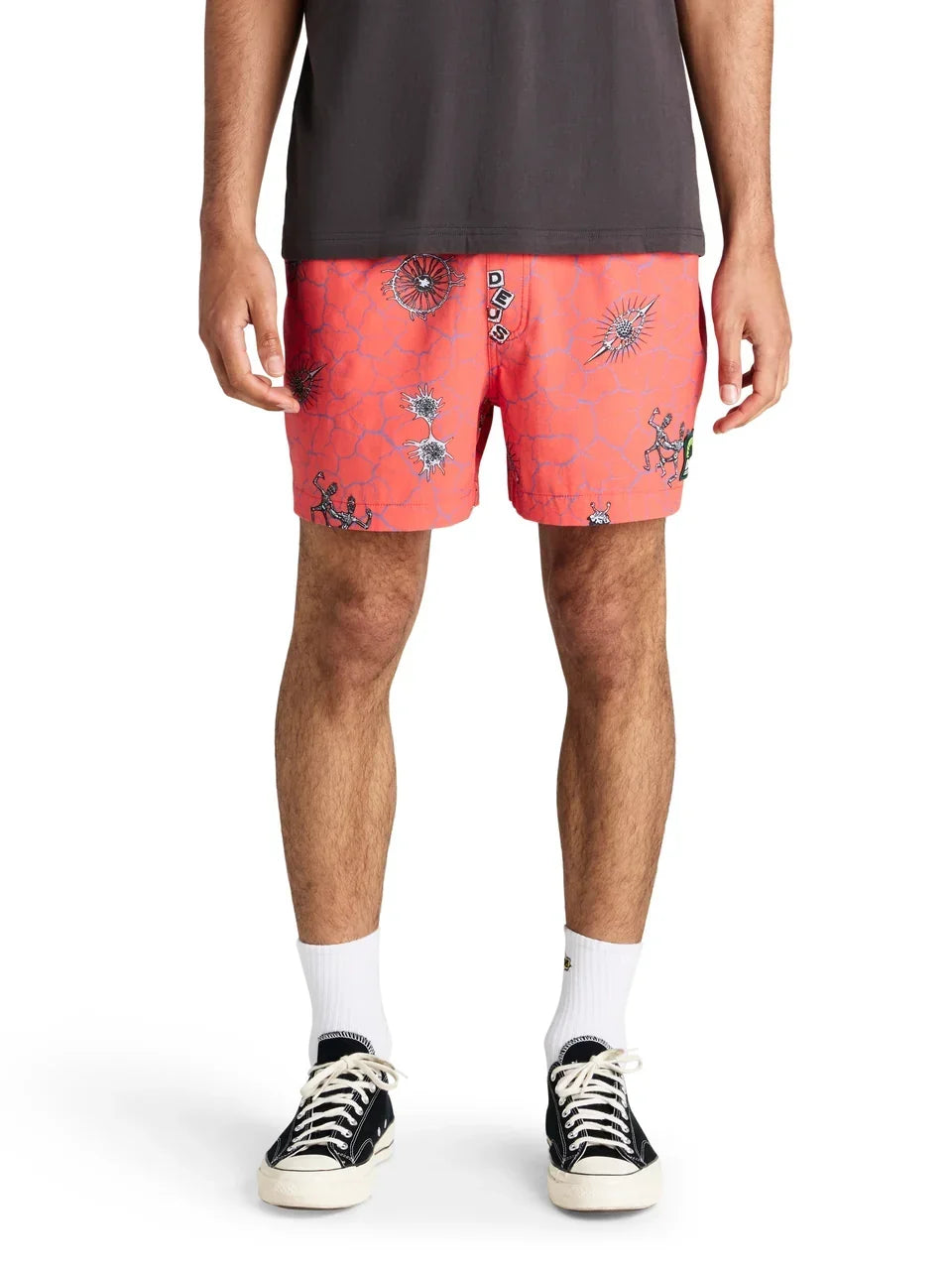 DEUS EX MACHINA VIBRANT VIRUS BOARDSHORT (MESH) STRAWBERRY