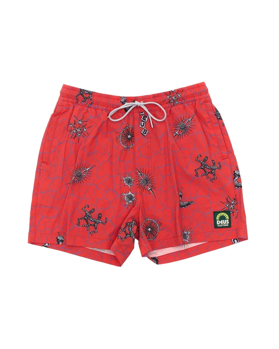 DEUS EX MACHINA VIBRANT VIRUS BOARDSHORT (MESH) STRAWBERRY