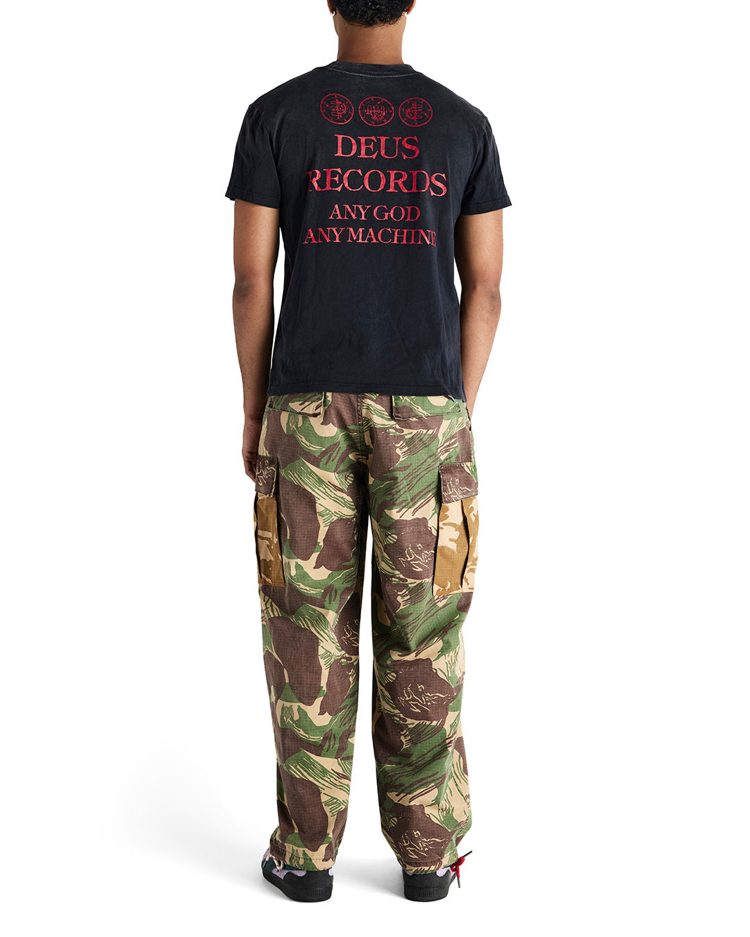 DEUS EX MACHINA DIVINE CONNECTION TEE - ANTHRACITE