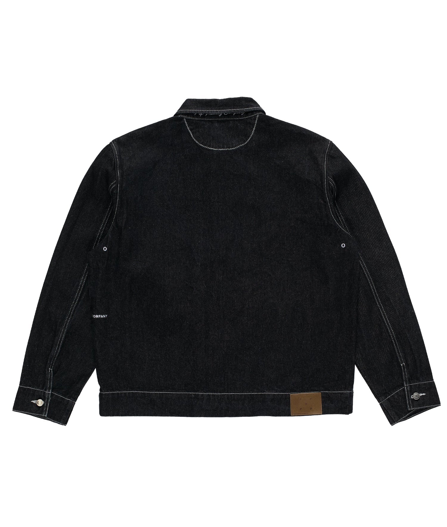 POP FULL BUTTON DENIM JACKET - BLACK RINSED
