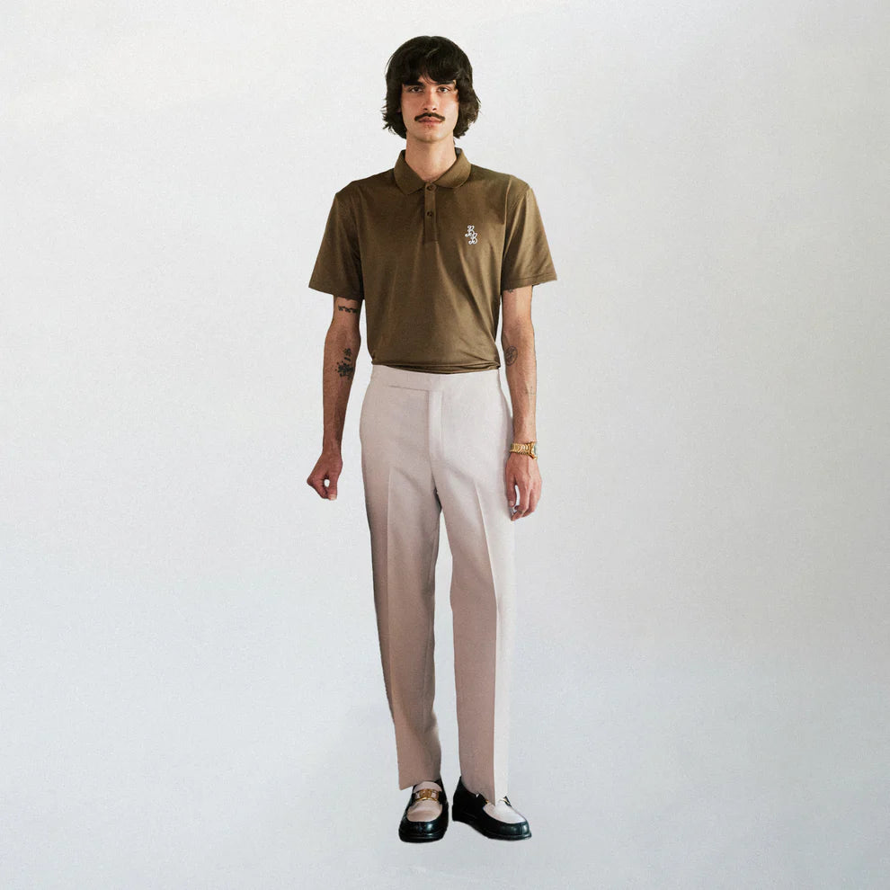 BOGEY BOYS ESSENTIALS ATHLETIC POLO - BOGEY BROWN