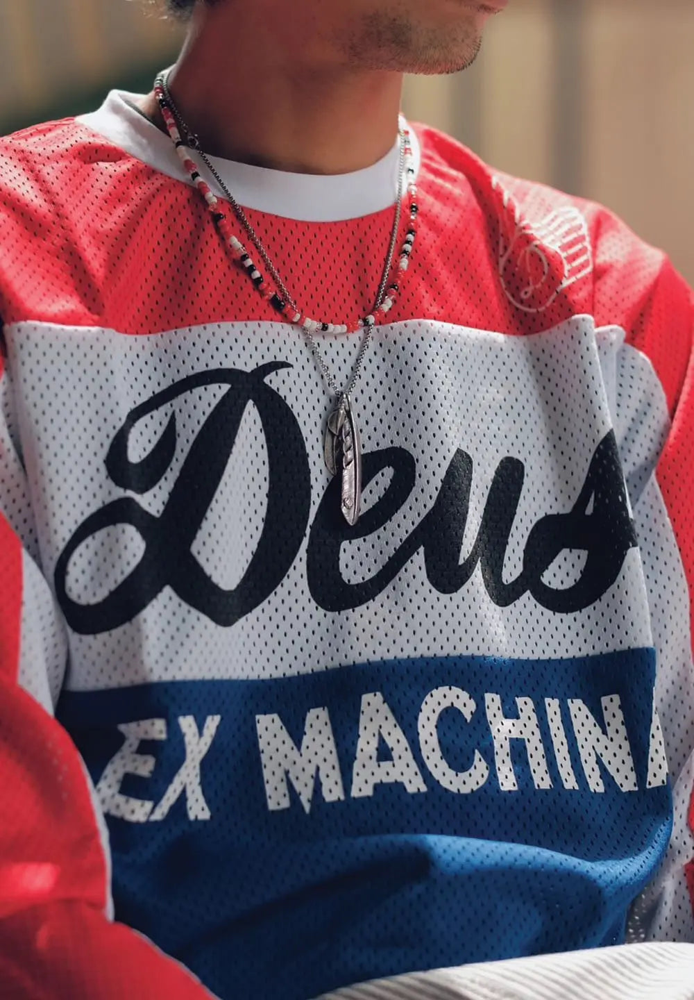 DEUS EX MACHINA SABER MOTO JERSEY - TRI COLOUR