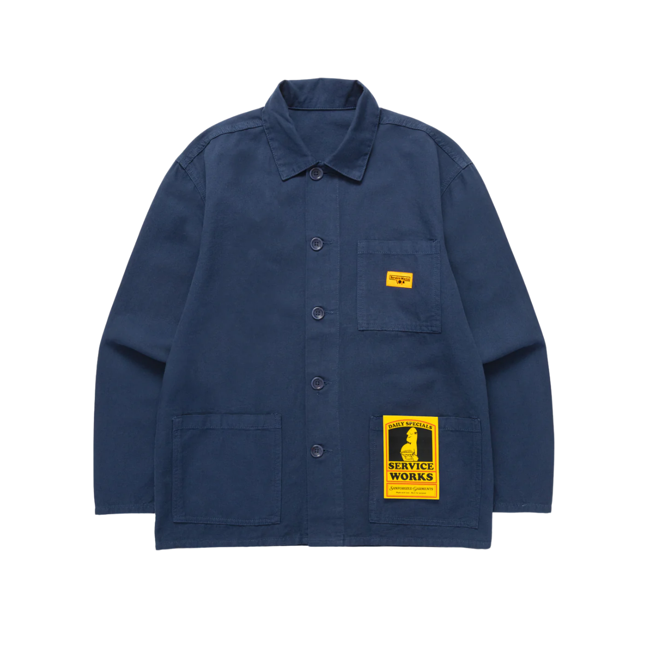 SERVICE WORKS CANVAS CHORE SHIRT - DARK NAVY - NAVY