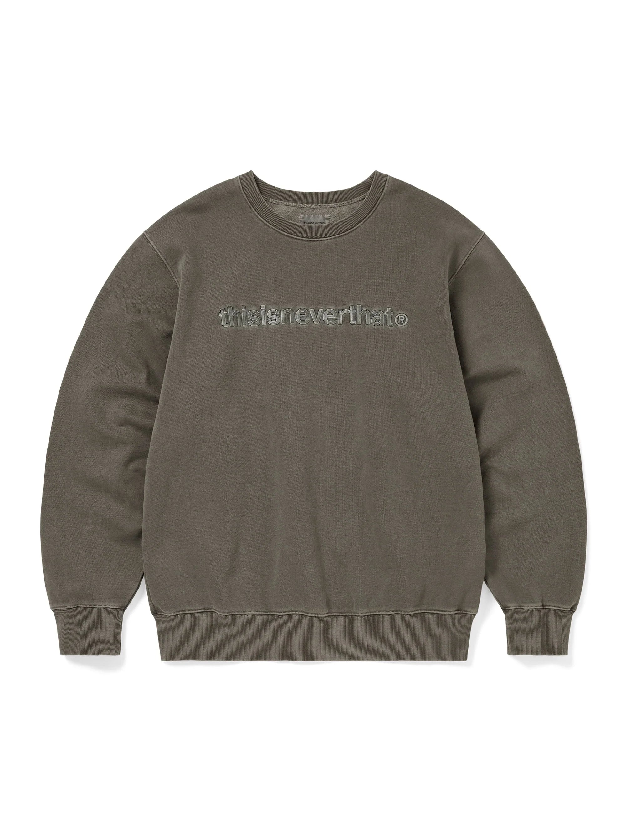THISISNEVERTHAT T-LOGO CREWNECK - DARK MOCHA