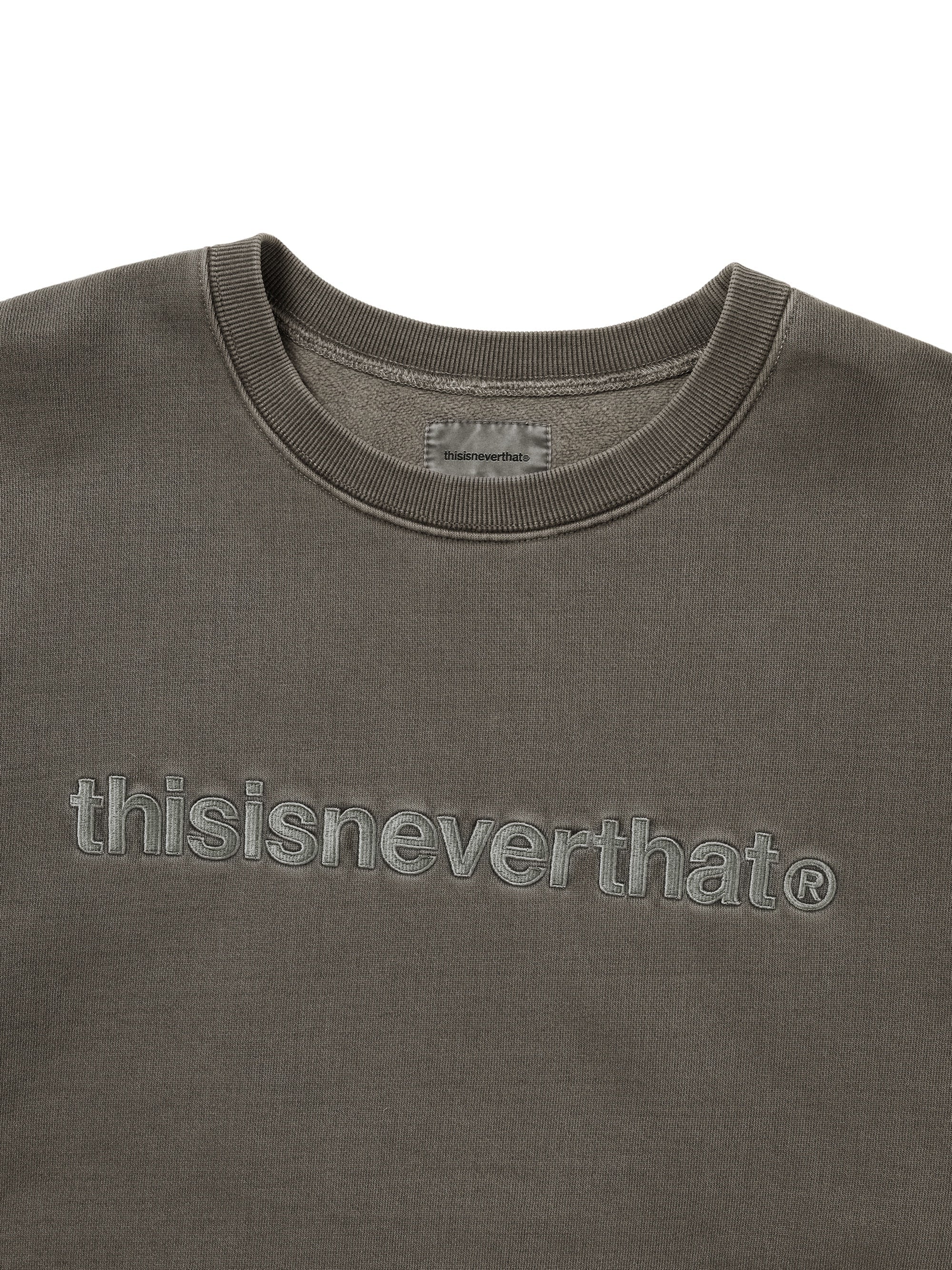 THISISNEVERTHAT T-LOGO CREWNECK - DARK MOCHA