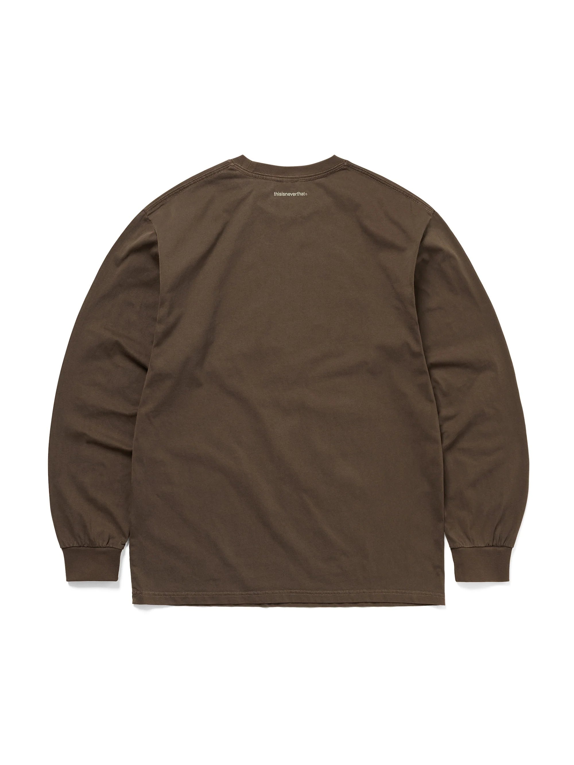 THISISNEVERTHAT T-LOGO L/S TEE - DARK CHOCOLATE