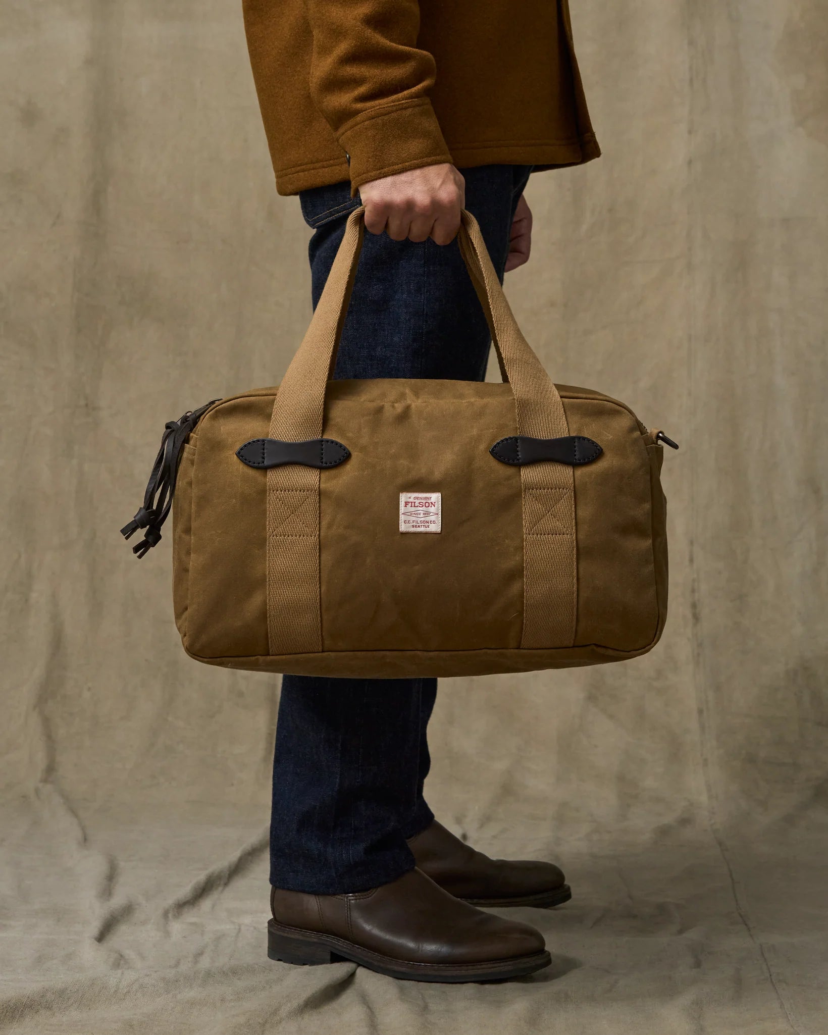 FILSON  SMALL TIN CLOTH DUFFLE BAG - DARK TAN
