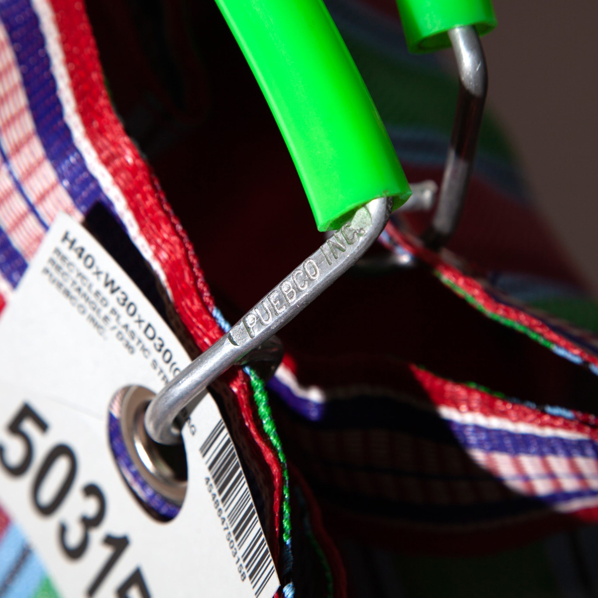 PUEBCO RECYCLED PLASTIC STRIPE BAG / Square