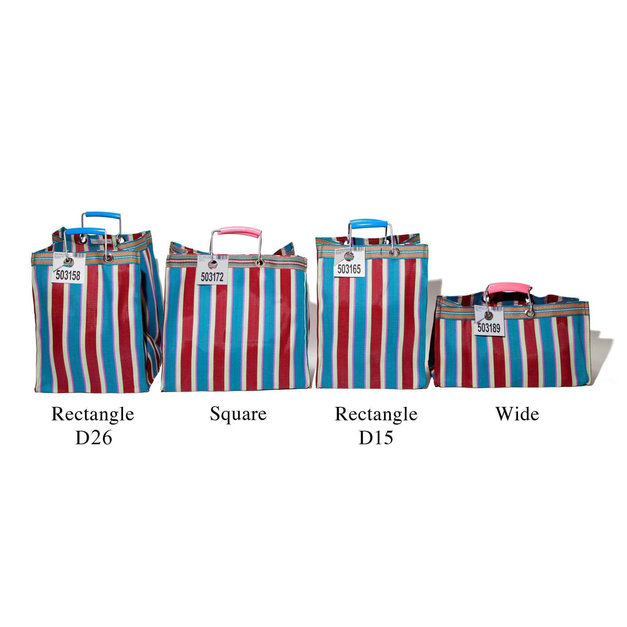 PUEBCO RECYCLED PLASTIC STRIPE BAG / Square