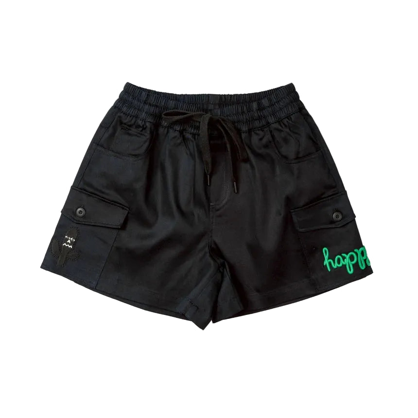 BLACK CACTUS BS392 BLACK PANTS HAPPY GREEN