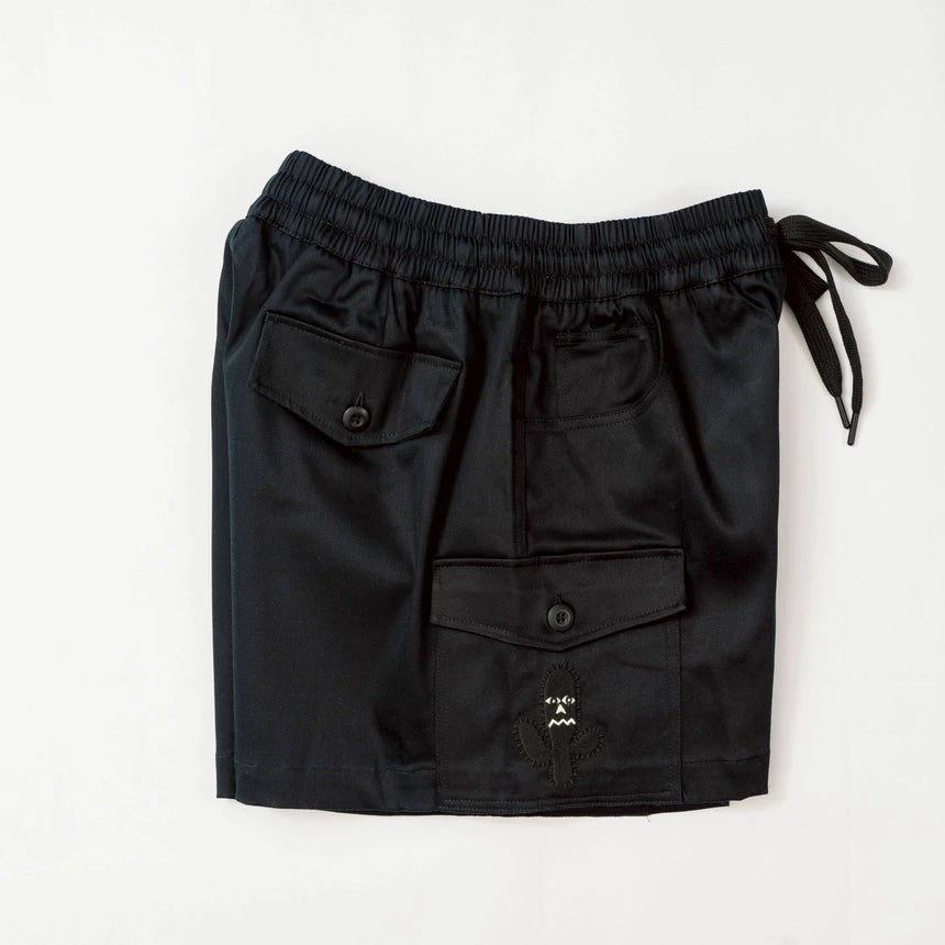 BLACK CACTUS BS392 BLACK PANTS HAPPY GREEN
