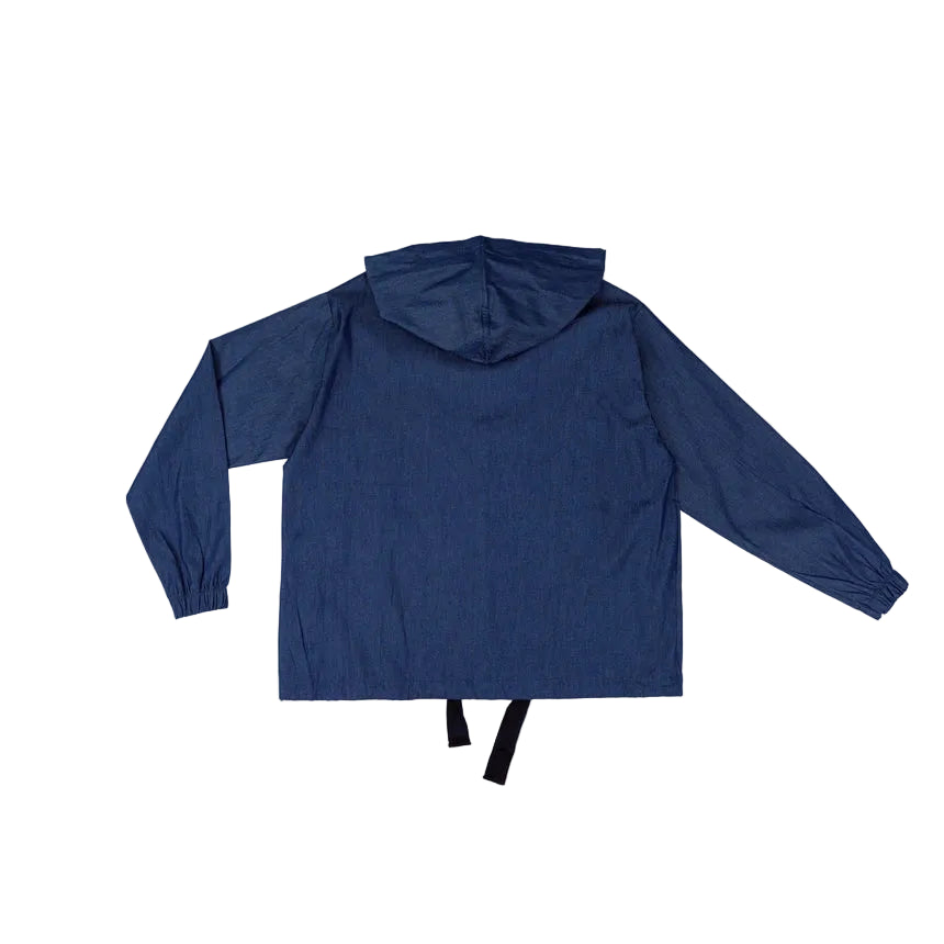 BLACK CACTUS BS371 HOODIE BLUE HEART EMBROIDERY