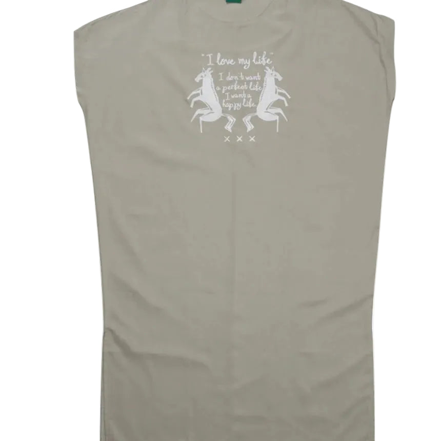 BLACK CACTUS BS170 DRESS SHIRT LONG CREAM EMBROIDERED HORSE