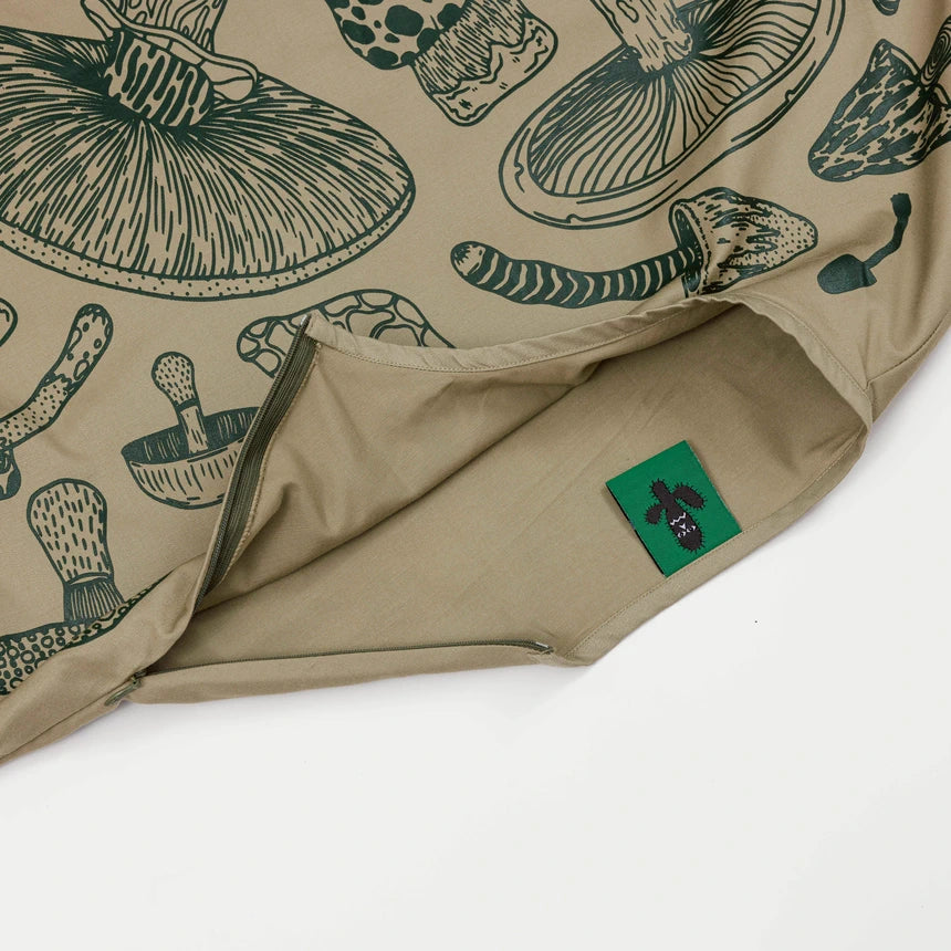 BLACK CACTUS BS255 OVERSIZE ZIP SHOULDER GREEN MUSHROOM