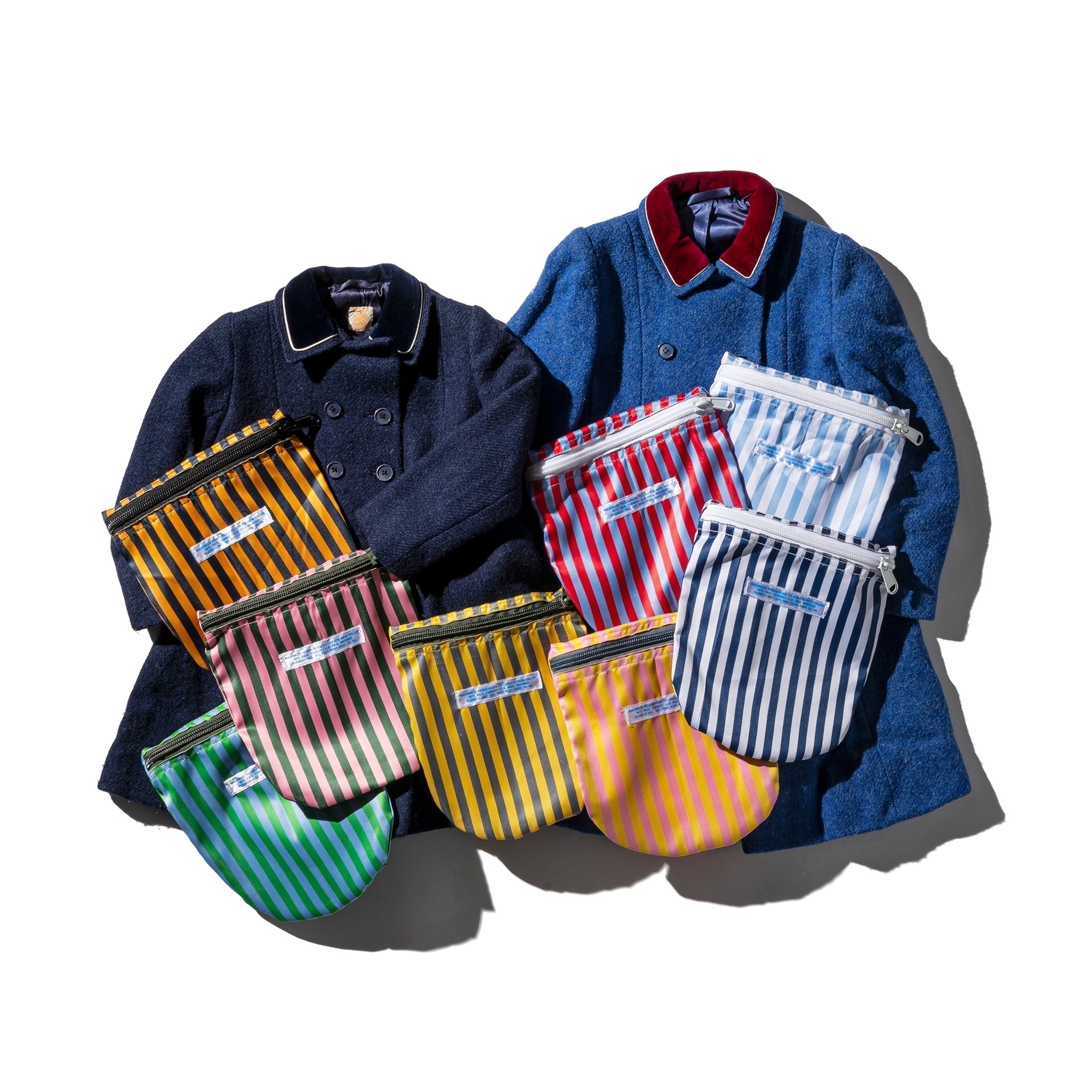 PUEBCO SCHOOL TIE FABRIC SEMICIRCLE POUCH